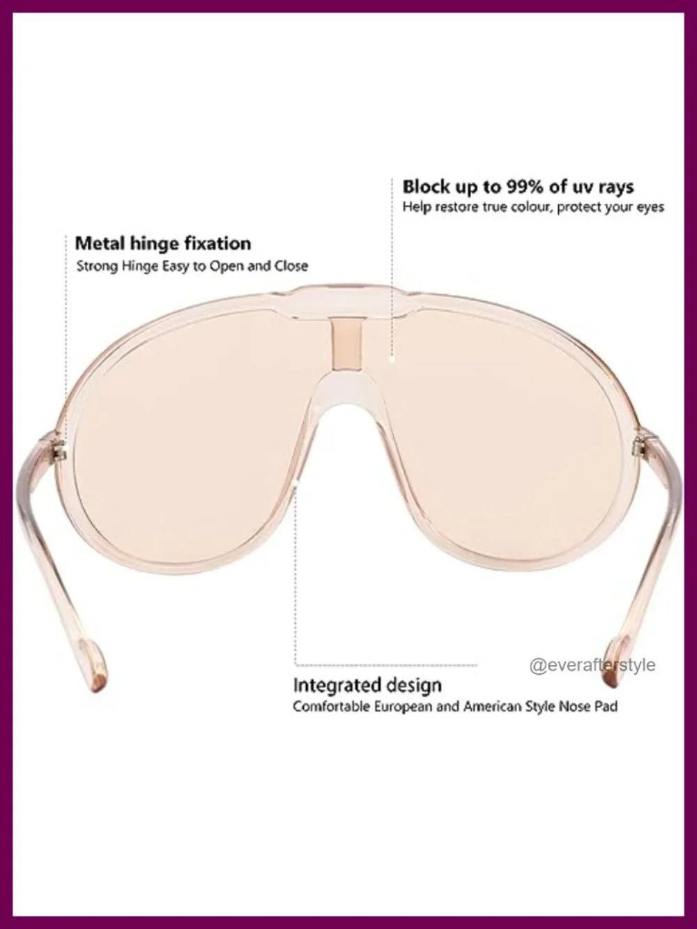 Oversized Shield Sunglasses for Women Men UV400 Protection